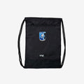 black drawstring bag