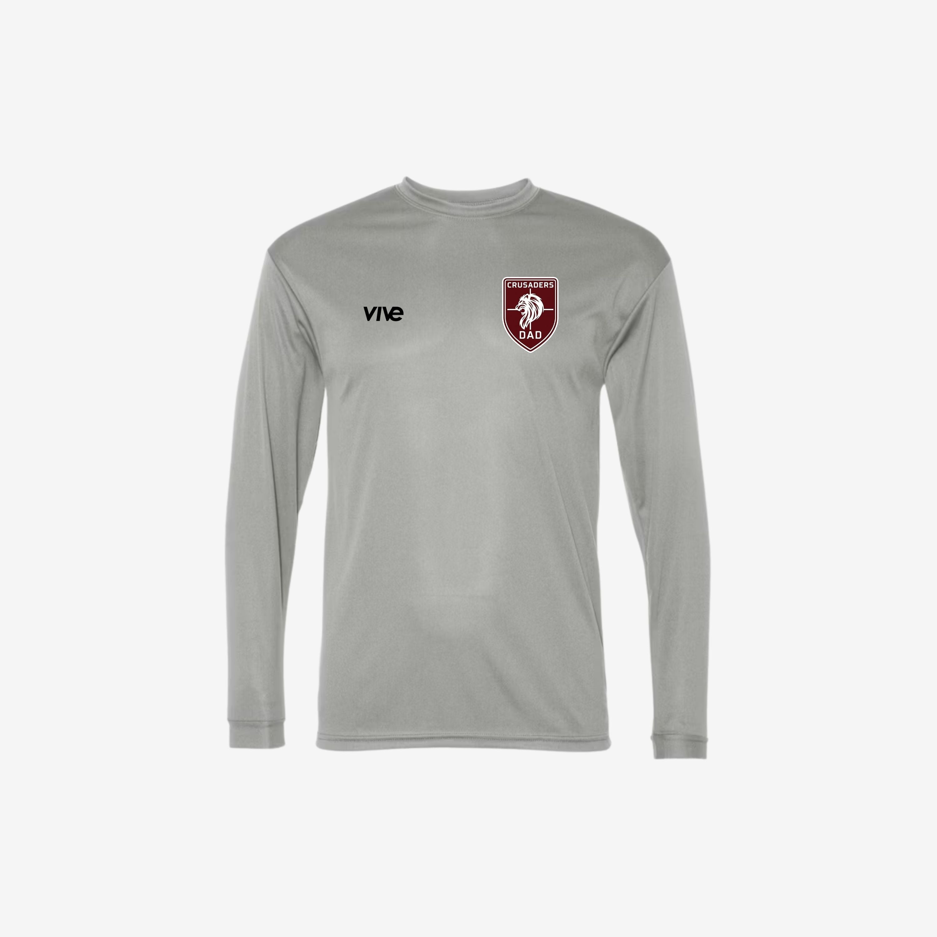 grey long sleeve with dad logo