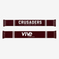 maroon and white soccer scarf 