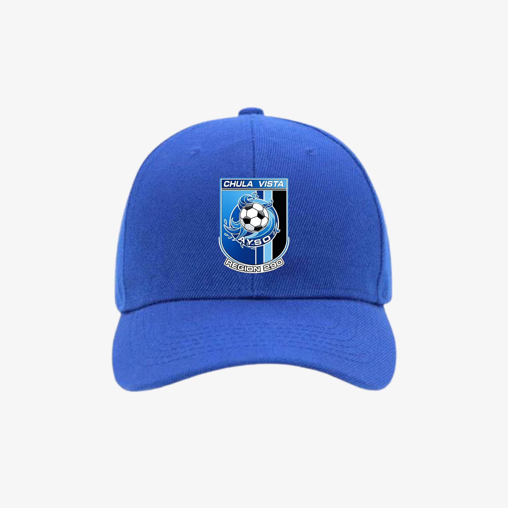 blue hat with logo