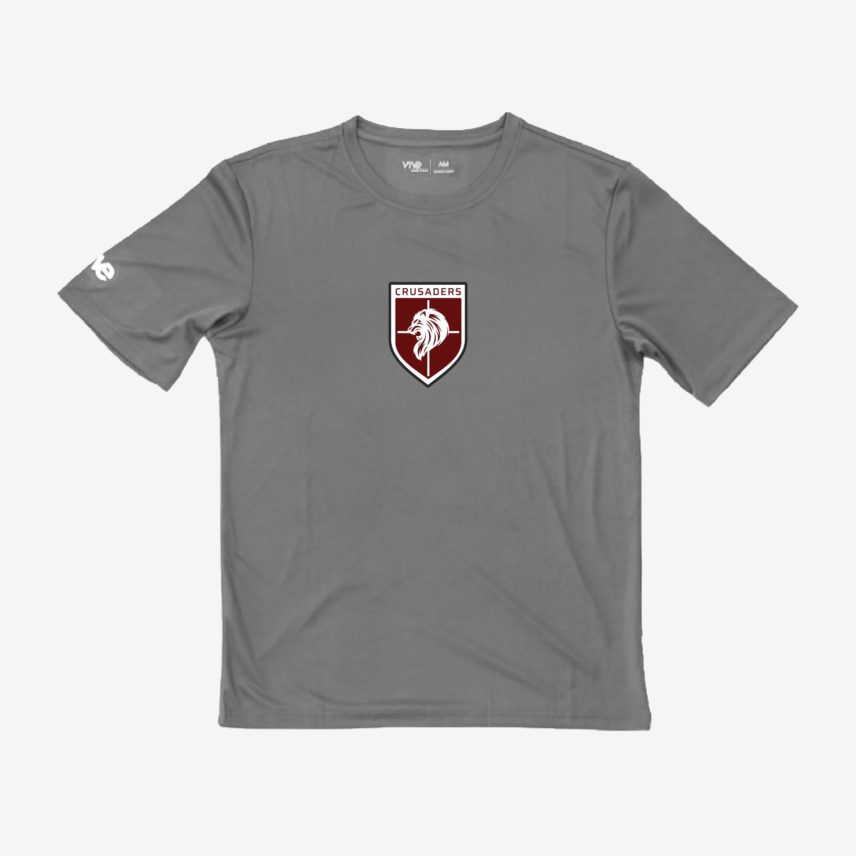 grey tee shirt