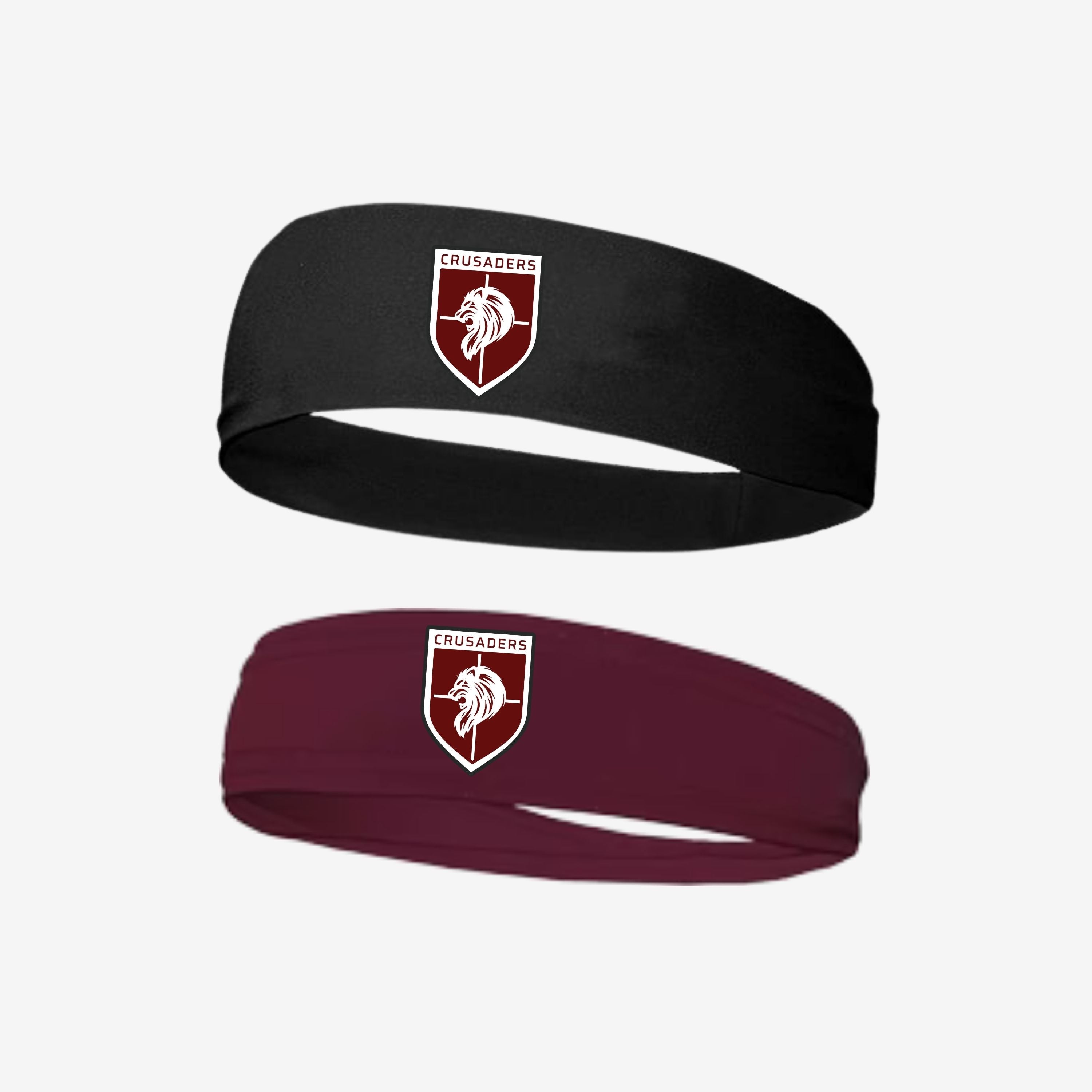 black and maroon headbands 