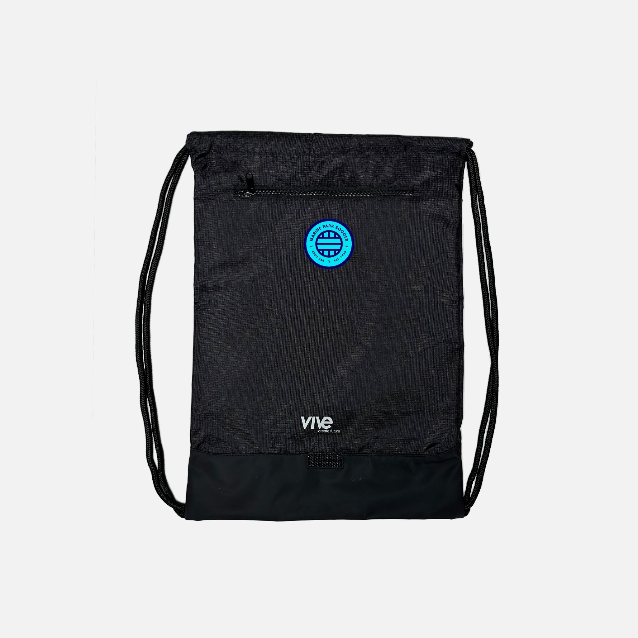 Black drawstring bag