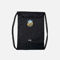 black drawstring bag