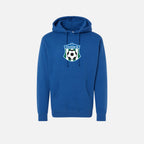 blue hoodie
