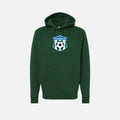 green hoodie
