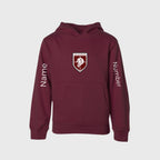 maroon hoodie with personalized details