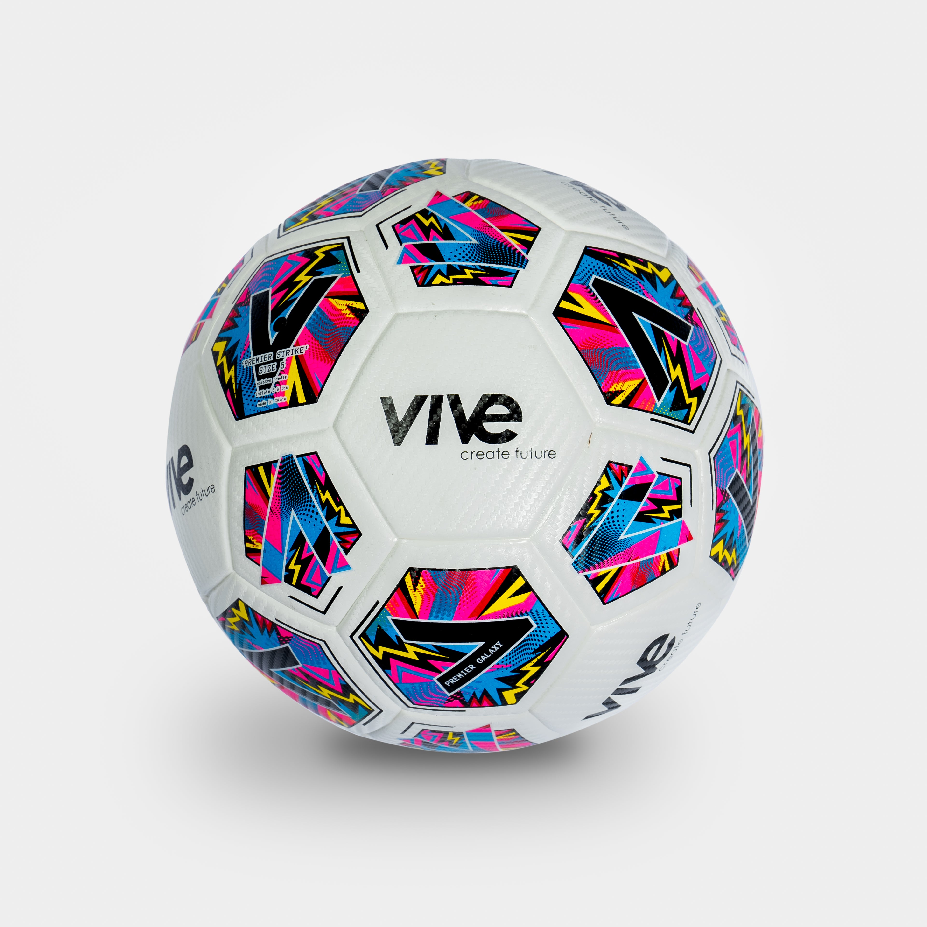 Premier Galaxy' Soccer Ball by VIVE - Multi White Pink Yellow Blue