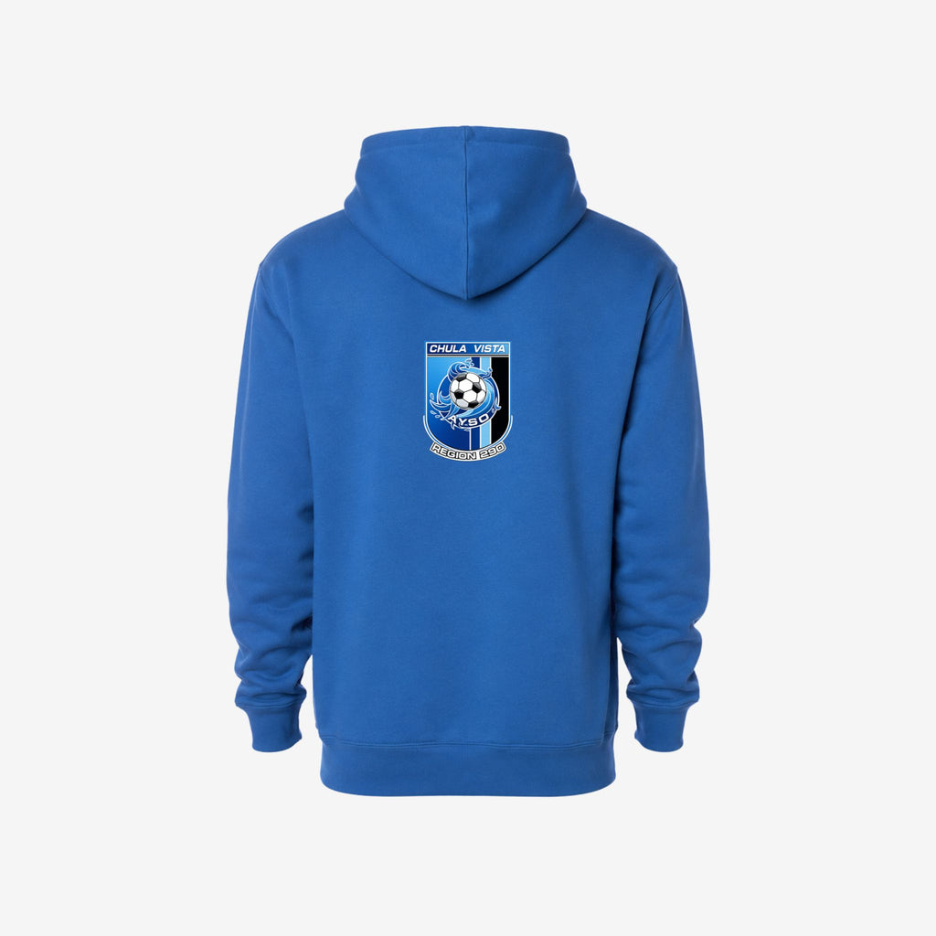 royal blue hoodie back view 