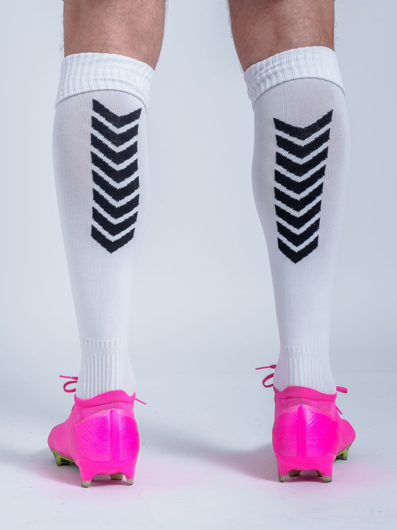 Superar Soccer Socks on Model backside - White with Black detail from VIVE