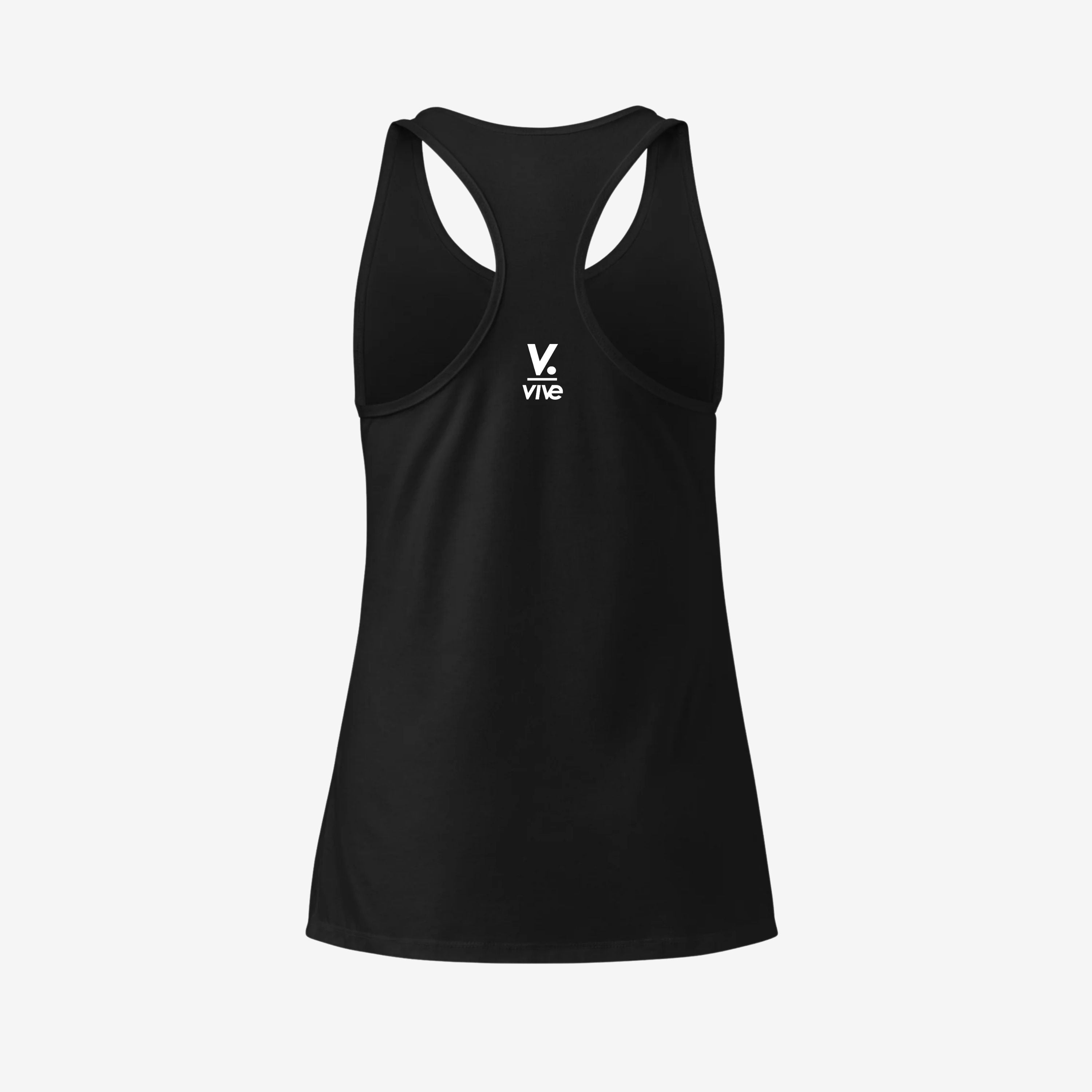 back of black tank top