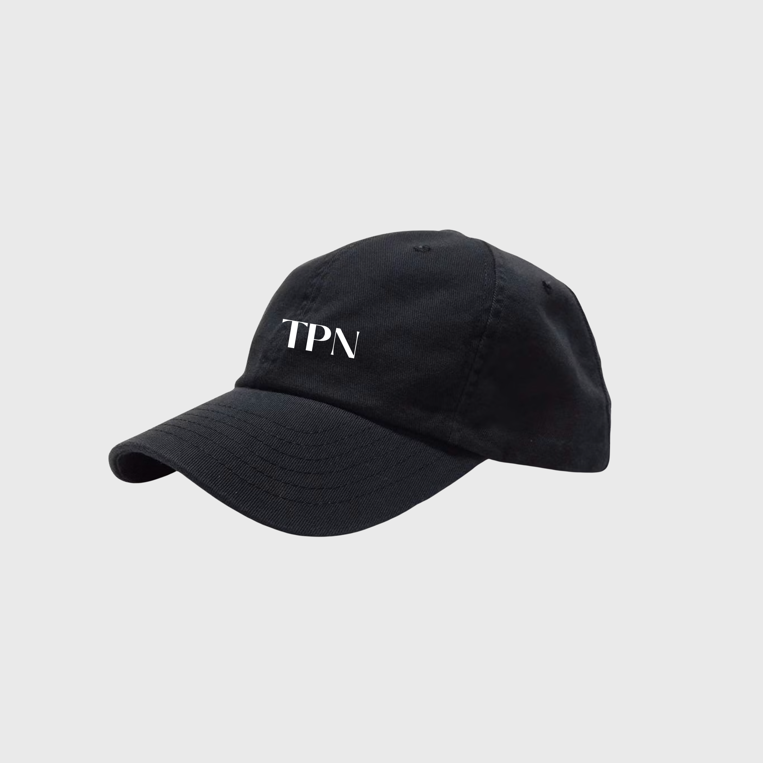 Black cap with 'TPN' logo on a light gray background