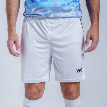 Victory Soccer Shorts on Model - White with Black Detail from VIVE