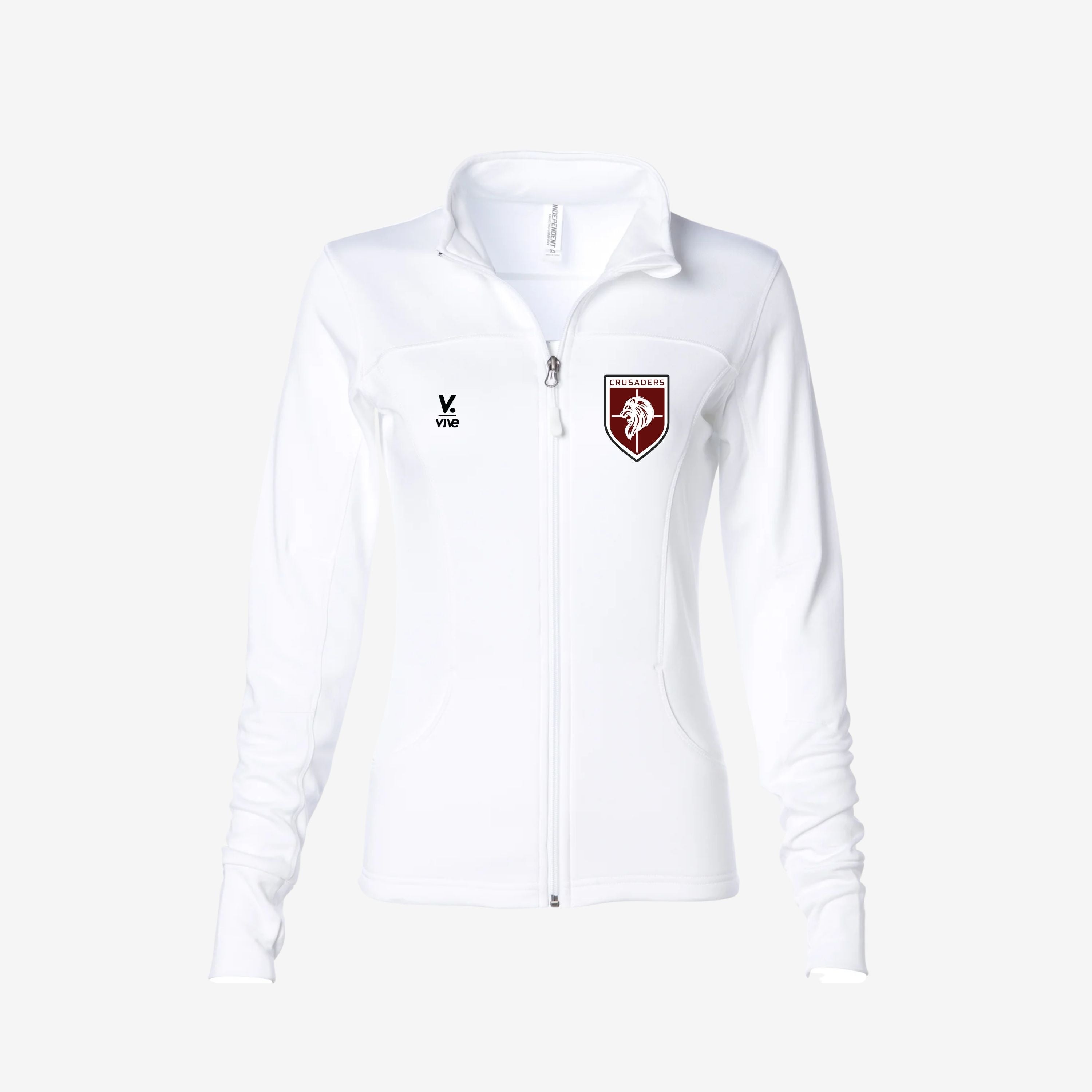 white full zip jacket 
