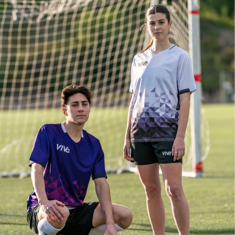 Campeones Soccer Training Jersey lifestyle picture - Purple color and White color from VIVE