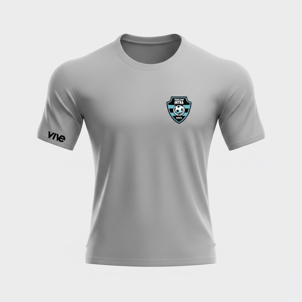 VIVE Create Future dark grey polyester training jersey with moisture-wicking fabric and Intra FC logo.