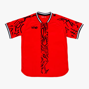 Arbol Soccer Training Jersey - Red color with Black design from VIVE