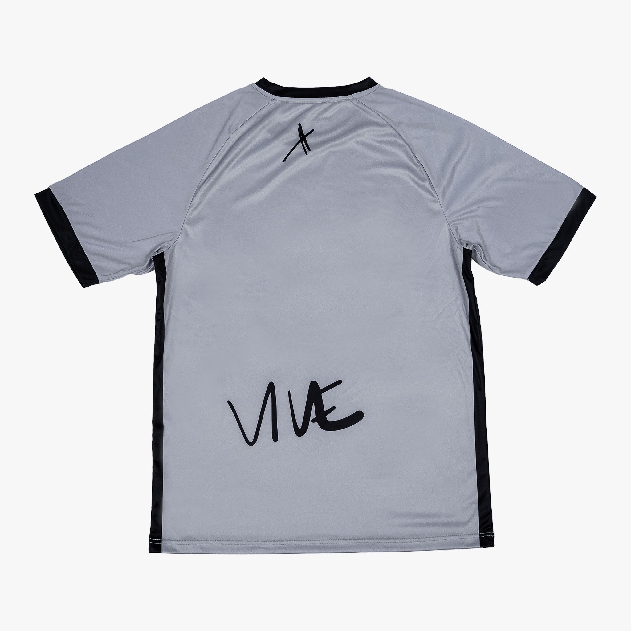 Espejo Soccer Training Jersey back view - Grey color with Black design from Vive