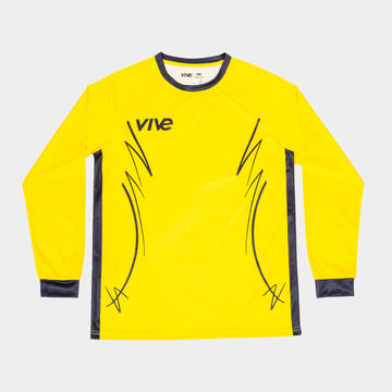 Espejo Soccer Goalie Jersey - Yellow color with Black design from VIVE