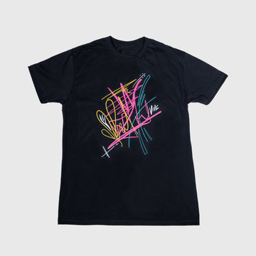 The Movement T Shirt - Black color with Multi color design from VIVE