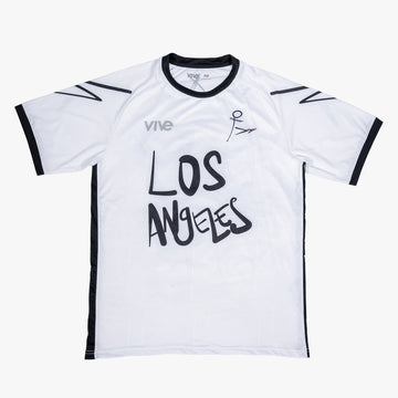 Ultimate Soccer Jersey Los Angeles - White color with Black lettering from VIVE