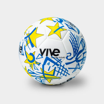 Elite Grafico Size 5 Soccer Ball - White and Yellow and Black  from Vive