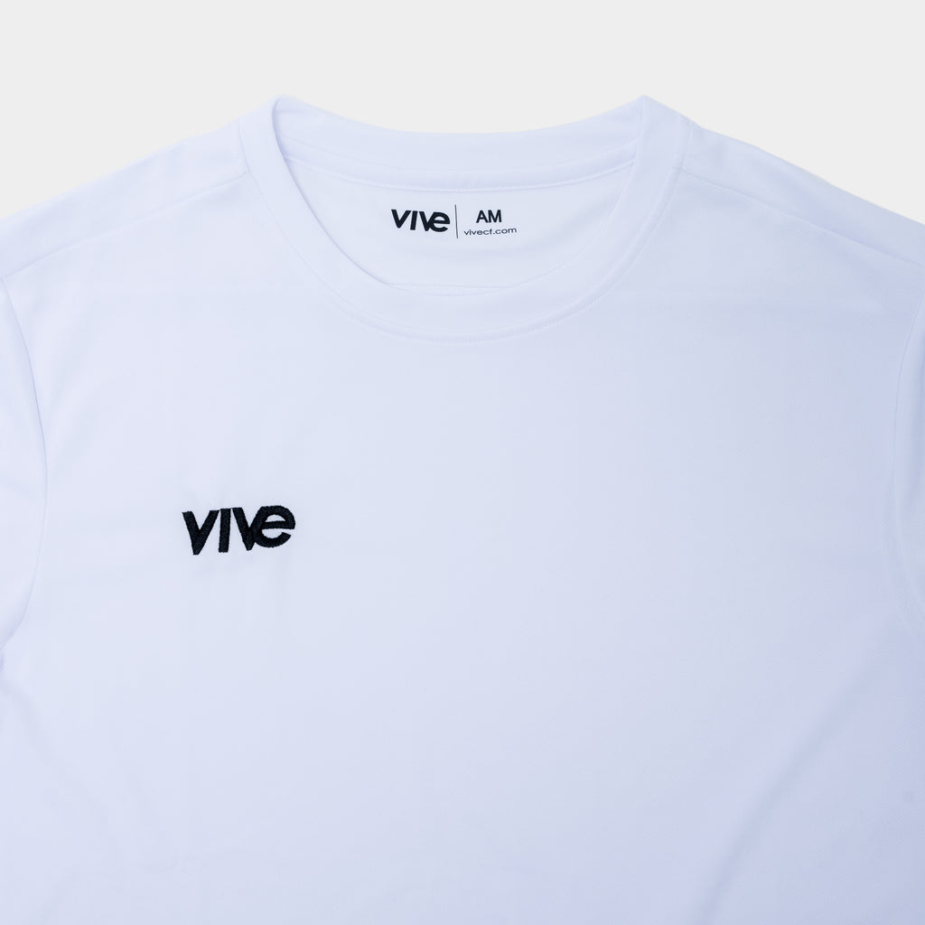 Speed Tech Training Jersey close up view - White color - by VIVE