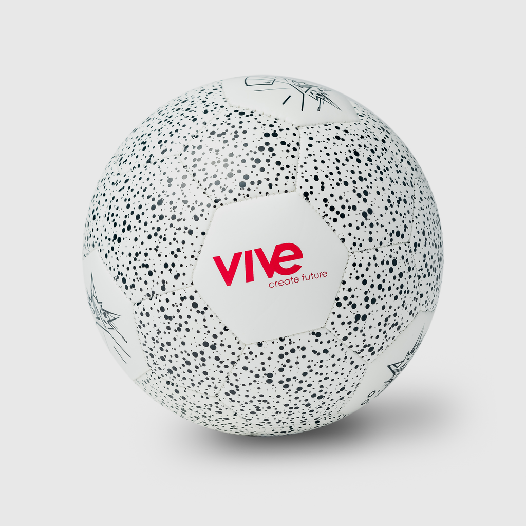 Pintura Size 3 Soccer Ball - Black and White color with red lettering from Vive